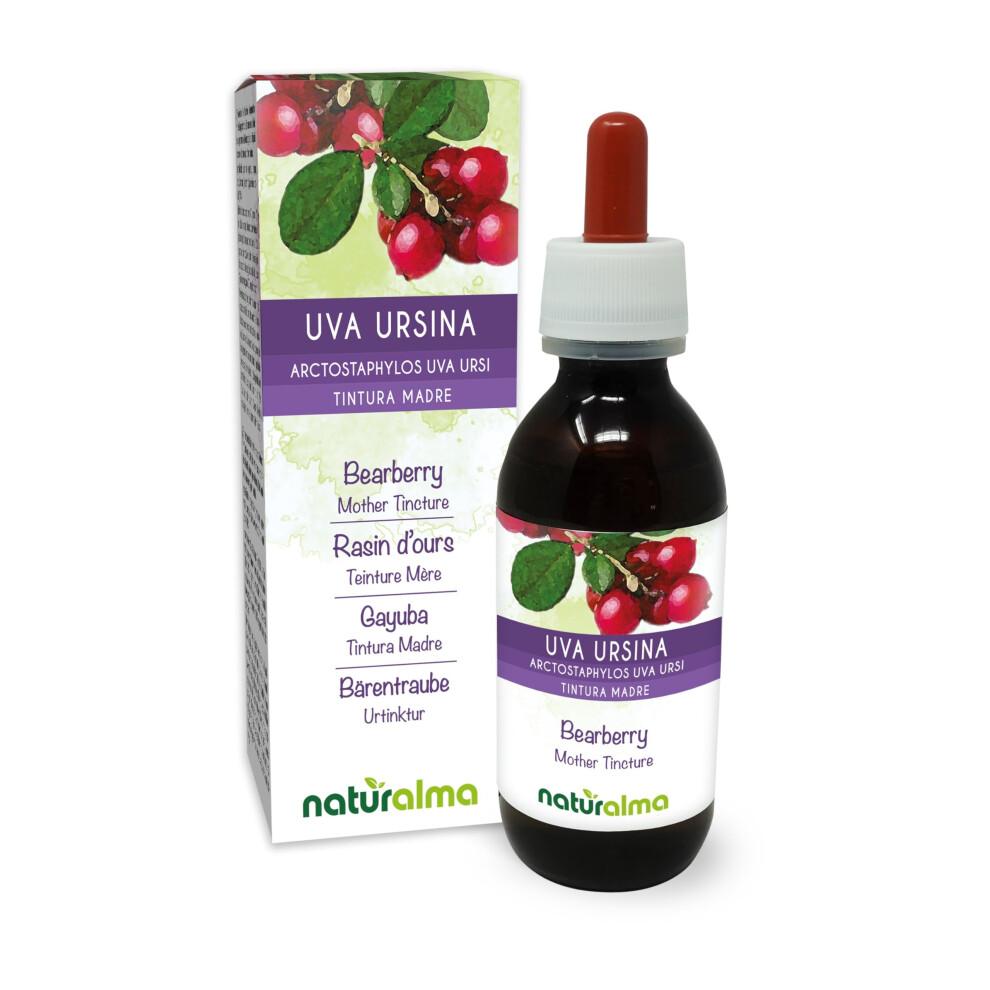 Naturalma Bearberry (Arctostaphylos Uva Ursi) Leaves Alcohol-Free Mother Tincture - Liquid Extract Drops 120 Ml - Food Supplement - Vegan