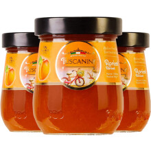 Tuscanini Premium Italian Apricot Preserves, 330g Jar (Pack of 3) 50% Real Fruit | Spreadable Fruit Jam | No High Fructose Corn Syrup | Non GMO |