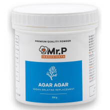 Mr.P Ingredients Agar Agar 500g Powder Vegan Gelatine Replacement Ideal for Jelly Mousse Molecular Gastronomy Gelling Agent Vegan Vegetarian Halal