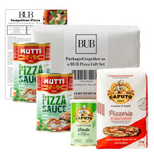 BUB Neapolitan Pizza Making Gift Set ? Pizza Dough & Dough Balls Caputo 00 Flour, Yeast, Mutti Pizza Sauce & Recipe ? Create Authentic at Home ?