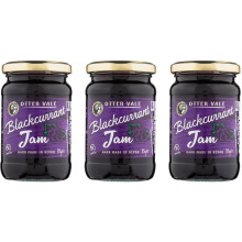 Otter Vale - Blackcurrant Jam, packed with fruitiness and blackcurrants are not just for making Ribena!, hand-made in Devon, gluten-free, 315g glass