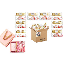 Rocher Chocolate Hazelnut Pralines Treat Pack 3 Pieces 37.5g + Confetteria Raffaello Pralines 30g | 16 Mixed Flavours Packs VIMIX