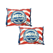 Mega Marshmallow 2 Packs - Extra Tasty, Extra Fluffy, Extra Large Fat Free Smores Roasting Mega Marshmallow - American Style 2 x 550g