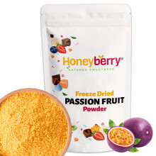 Freeze Dried Passion Fruit Powder 250g - Made from Natural Products - Finely Milled Dehydrated from Frozen Tropical Exotic Passionfruit Powder for