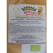 BIO Vanilla Beans Powder / Organic Ground Vanilla / 25g / No Pesticides and Plant Protection Products / Organic Vanilla Powder