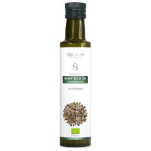 Essences Bulgaria Organic Hemp Seed Oil 250ml | 100% Natural Cold-Pressed Oil | Extra Premium Quality | Rich in Omegas | Dips | Salads | No Additives
