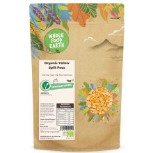 Wholefood Earth Organic Yellow Split Peas 1kg GMO Free | Vegan | High Fibre | High Protein | Certified Organic