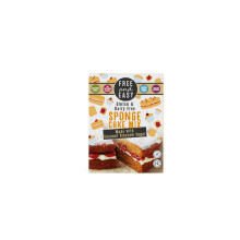 Free & Easy Gluten and Dairy Free Sponge Cake Mix with Coconut Blossom Sugar 350 g (Pack of 4)