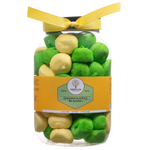 Mallow Tree Banana and Apple Flavoured Yellow and Green Marshmallow Balls in a Gift jar, 600 g