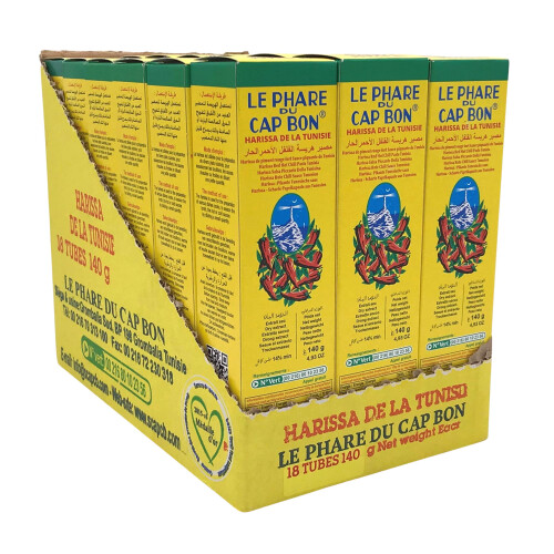 Le Phare Du Cap Bon Harissa Paste Tubes 140 Gram x 18