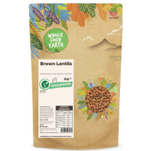 Wholefood Earth Brown Lentils 3 kg | GMO Free | Natural | High Fibre | High Protein