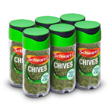 Schwartz Chives 1 G | Jar | Pack of 6 | Bursting with Flavour and Aroma | Subtle Onion and Garlic Flavours | Versatile Herb | Perfect for Salads,