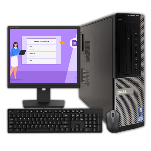 Refurbished Desktop/Office PC Bundle Dell Optiplex i7 16GB RAM 256GB SSD