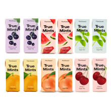 True Mints MIXED 6 Flavours (12-pack) - Sugar Free Mints - Xylitol Mints - Fruit Pastilles - Sugar Free & Plantbased Travel Sweets with Natural