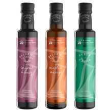 Vassilakis Estate Gourmet Gift Set ? Balsamic Vinegar with Thyme Honey, Merlin Orange & Carob Syrup ? Pack of 3 x 250ml (Total 750ml) ? Luxury