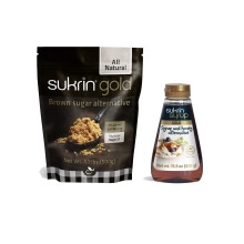 Sukrin Gold Bundle - Sukrin Gold 500g Brown Sugar, Sukrin Syrup Gold 450g Alternative Sweeteners
