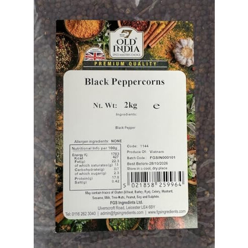 Old India Black Peppercorns 2kg 1
