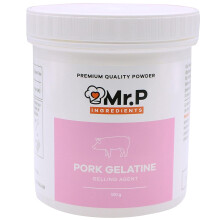 Mr.P Ingredients Pork Gelatine 500g 250 Bloom Powder Stabiliser Gelling Aerating Agent Instant Gluten Free Non-GMO (Recyclable Pot)