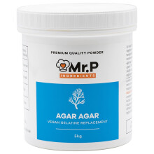 Mr.P Ingredients Agar Agar 5 kg Powder Vegan Gelatine Replacement Ideal for Jelly Mousse Molecular Gastronomy Gelling Agent Vegan Vegetarian Halal