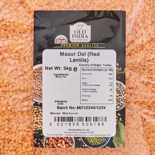 Old India Masur Dal (Red Lentils) 5kg 1