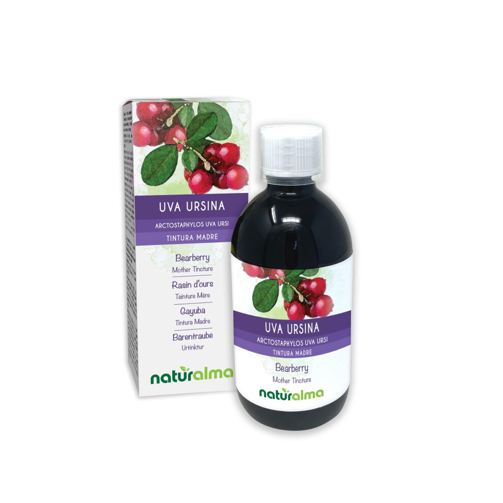 Naturalma Bearberry (Arctostaphylos Uva Ursi) Leaves Alcohol-Free Mother Tincture - Liquid Extract Drops 500 Ml - Food Supplement - Vegan
