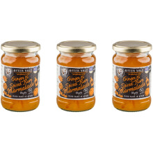 Otter Vale - Ginger & Spiced Rum Marmalade, Seville orange fruitiness and a generous splash of rum, hand-made in Devon, gluten-free, 315g glass jar x