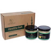 SaltWise Green Salt, Gourmet Chef?s Jar 2-Pack ? 50% Less Sodium, Plant-Based Salt Substitute, 100% Dehydrated Salicornia (Sea Beans), Natural Umami,