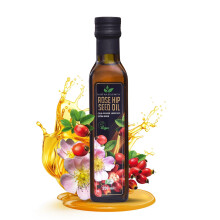 Natura Harmony Rosehip Oil 250 ml | Pure, Cold-Pressed Facial Oil & Unrefined Extra Virgin Edible Oil from Whole Fruit | Hydrating, Brightening &