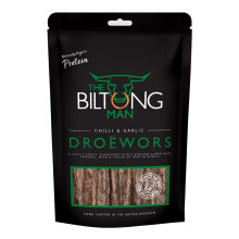 The Biltong Man Chilli Garlic Dro?wors - High-Protein Beef Snack with a Chilli Bite, 500g