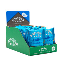 Popcorn Shed Salted Caramel Popcorn Snack Pack, 24g (Pack of 16), Gluten Free, Natural & Vegetarian Lunch Box & Movie Night Snacks, 384g