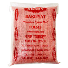 Aksoy Red Whole Lentils 5KG | Perfect for Soups, Stews, Salads & Vegan Dishes | Non-GMO, High in Protein & Fiber, Great for Plant-Based Meals & Meal