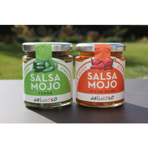 Two Salsas Red and Green Mojos