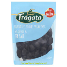 Fragata Marinated Stoneless Olives with Olive Oil & Sea Salt (8x120g case)
