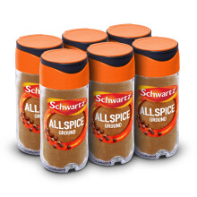 Schwartz Ground Allspice 37 G | Jar | Pack of 6 | Warm and Fruity | Bursting with Incredible Flavour | Key Ingredient in Savoury and Sweet Dishes