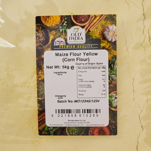 Old India Maize Flour Yellow (Corn Flour) 5kg 1