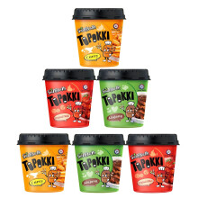 SamSam Instant Tteokbokki Topokki Korean Rice Cakes Chewy Street Snack, Multi Flavours, Carbonara, Cheese, Curry, Garlic Teriyaki, Jjajang, Rose,
