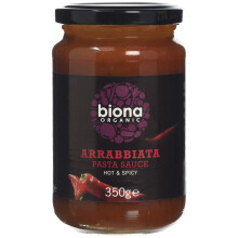 Biona Organic Arrabbiata Hot and Spicy Pasta Sauce 350g (Pack of 6)