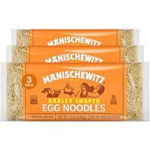 Manischewitz Barley Shaped Enriched Egg Noodles, 340g (Pack of 3) Makes a Great Homestyle Farfel, No Preservatives, Low Sodium