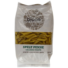 Biona Organic Spelt Pasta White Penne 500g (Pack of 10)