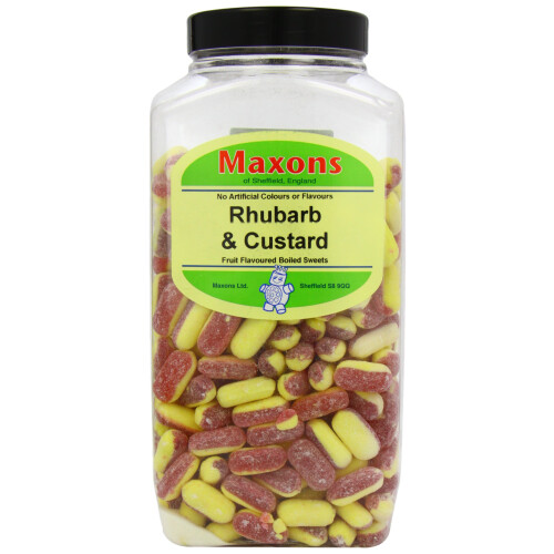 Maxons Rhubarb and Custard Jar 2.95 Kg