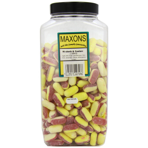 Maxons Rhubarb and Custard Jar 2.95 Kg 1