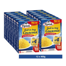Tipiak Boil In Bag Cous Cous 4 x100g (Pack of 12)