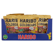 HARIBO Halal Goldbears ? Fruity and Chewy Gummy Sweets ? 100g x 24 Packs (Case)