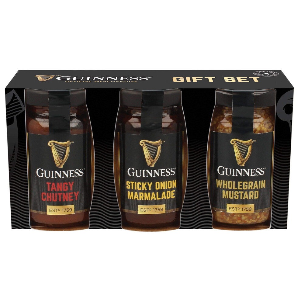 Guinness Chutney Onion Marmalade And Mustard Sauces 3-Pack