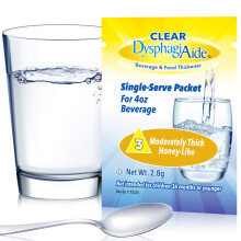 Clear DysphagiAide dysphagia thickener - 20 Level 3 Thickener Sachets - Moderately Thick (Honey-Like Thickness) Instant Beverage and Food Thickener