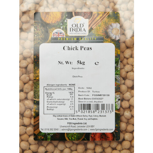 Old India Chick Peas 5kg