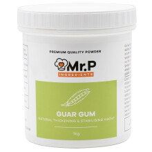Mr.P Ingredients Guar Gum 1Kg Powder Thickener and Stabiliser Agent Vegan Vegetarian Halal Kosher Gluten Free (Recyclable Pot)
