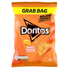 Doritos Tangy Cheese Tortilla Chips Grab Bag Crisps 48g (Case of 24)