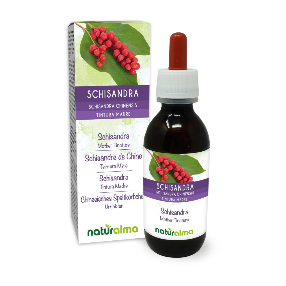 Naturalma Schisandra (Schisandra Chinensis) Fruits Alcohol-Free Mother Tincture - Liquid Extract Drops 120 Ml - Food Supplement - Vegan