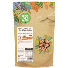 Wholefood Earth Honey Toasted Oat and Rice Crisps Clusters 2 kg | GMO Free | Vegeterian | Source of Fibre